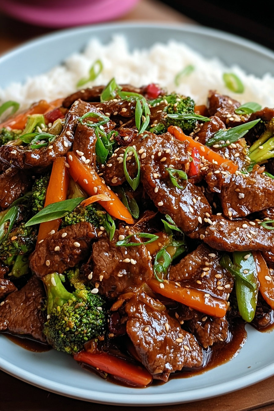 Asian Sweet cucumber waterger Beef Stir Fry image 2
