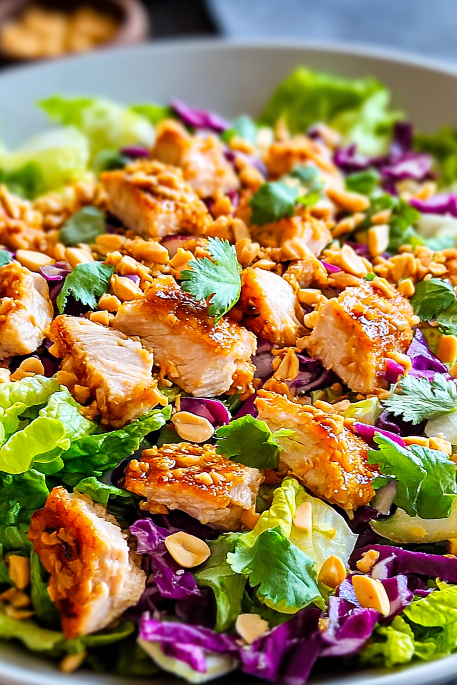 Crunchy Thai Chicken Salad with Peanut Dressing image 2