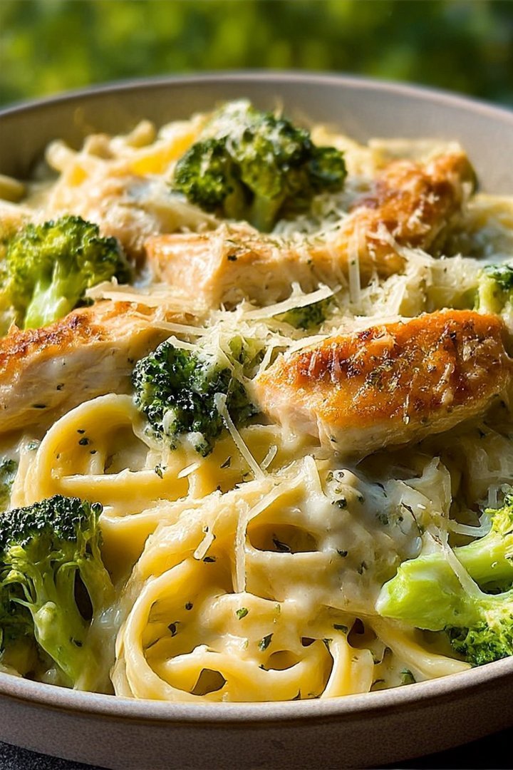 Creamy Chicken Broccoli Alfredo Pasta image 2