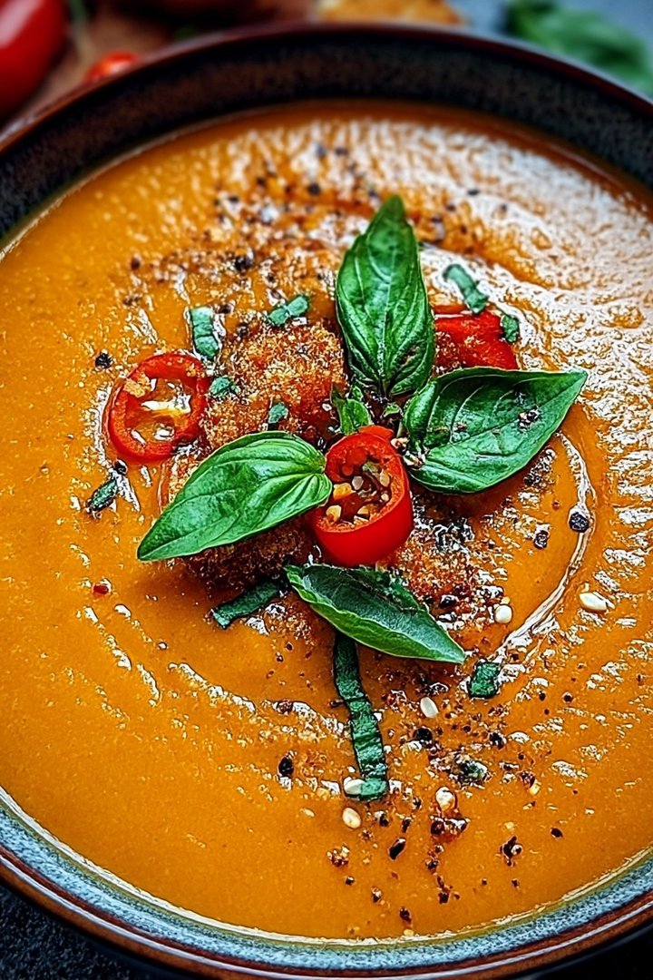 Creamy Roasted Red Pepper Soup image 2