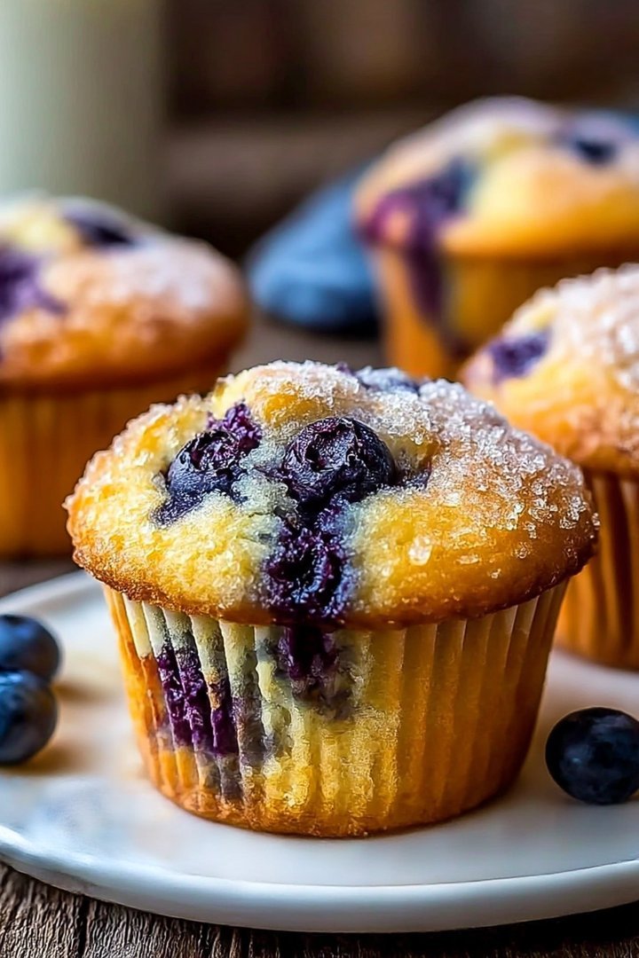 Easy & Fluffy Blueberry Muffin Recipe image 2
