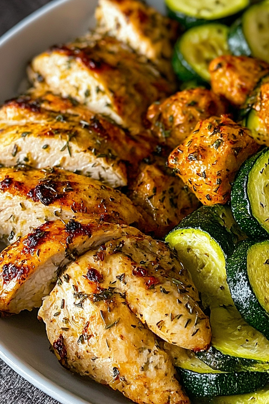 Garlic Herb Chicken & Zucchini platter image 2
