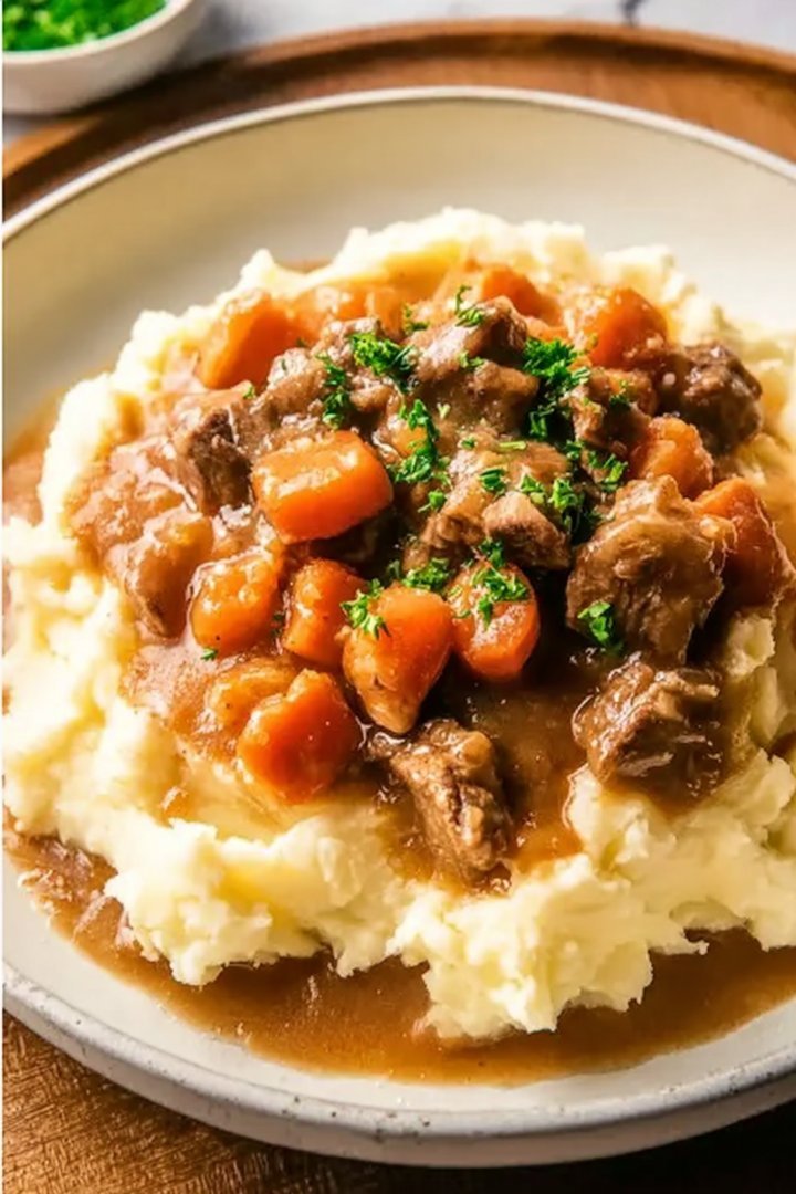 Cozy Up with Fall Apple Cider Stew over Mashed Potatoes image 2