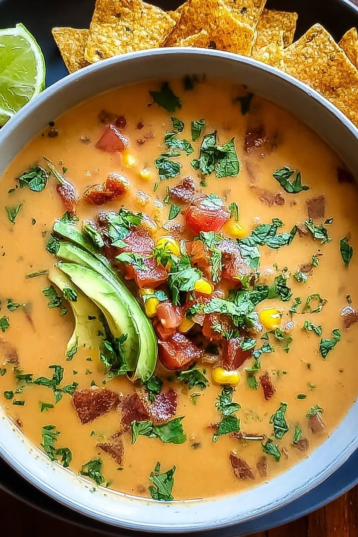 Creamy Vegetarian Tortilla Soup image 2