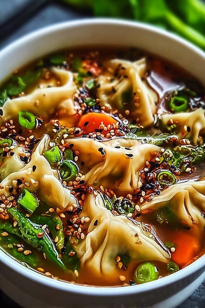 Easy Asian Dumpling Potsticker Soup image 2