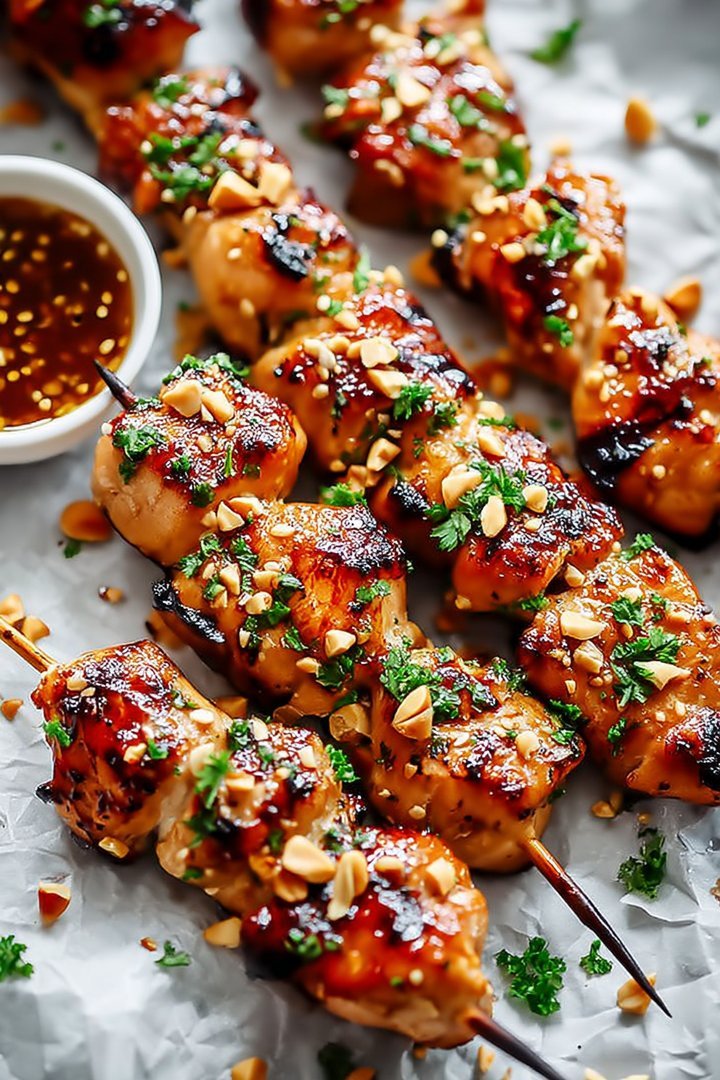 Easy Grilled Asian Chicken Skewers with Honey Garlic Sauce image 2
