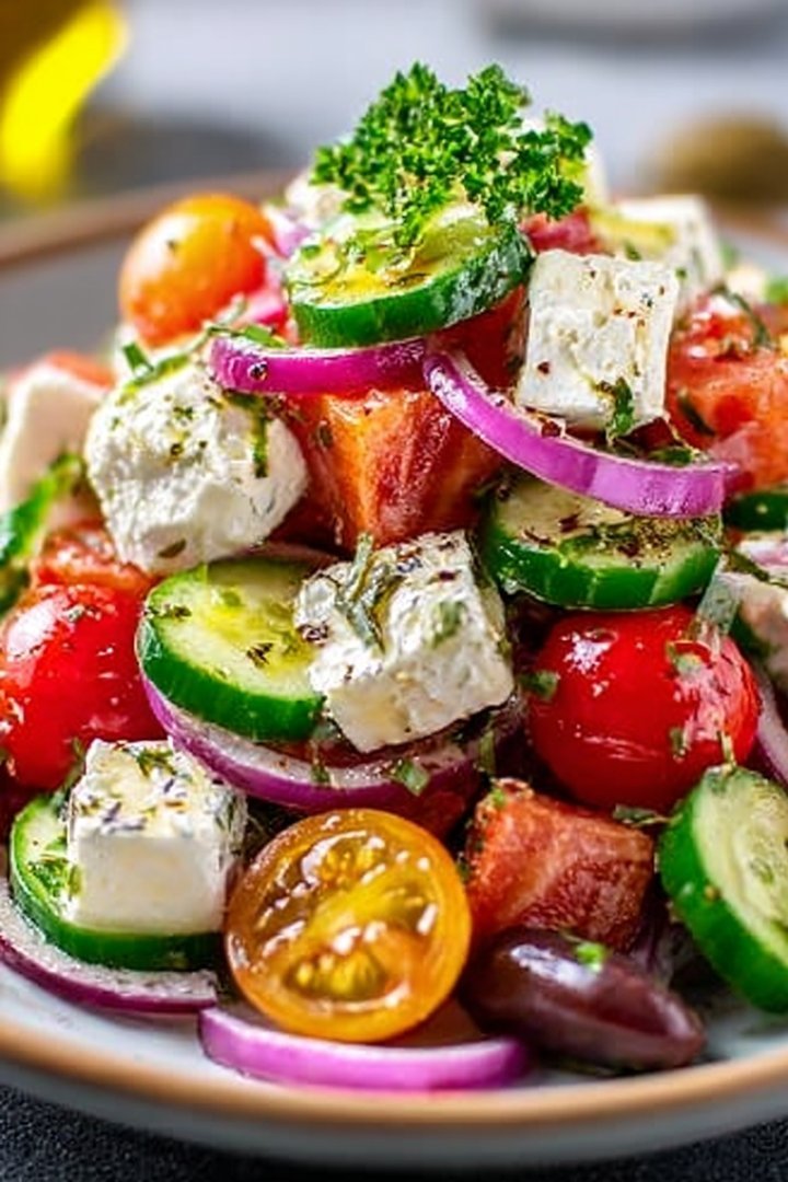 Greek Feta Salad Tower image 2