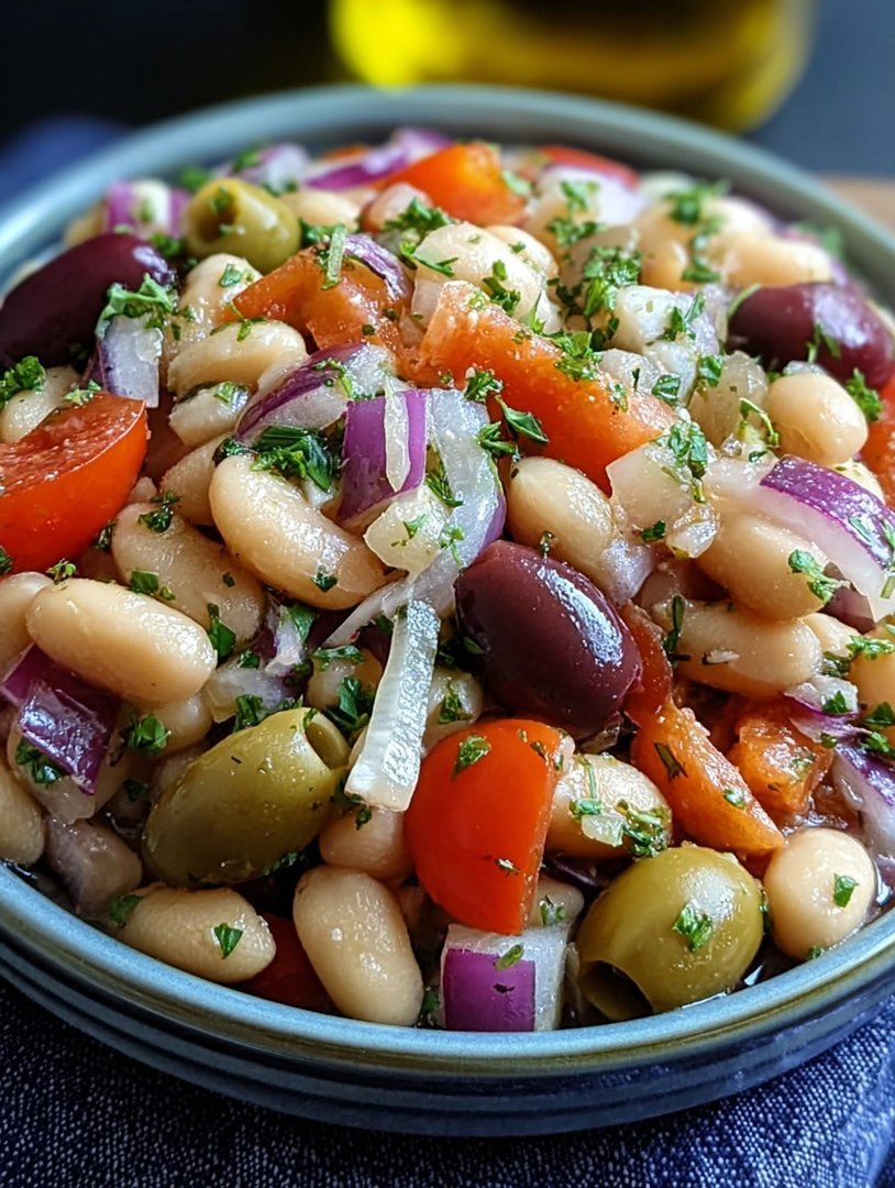 Easy Mediterranean Bean Salad with Olives & Onion Bliss image 2