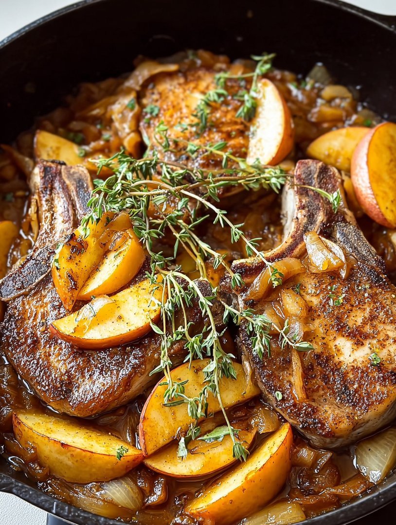 Savory beef chops with apples and onions for cozy nights image 2