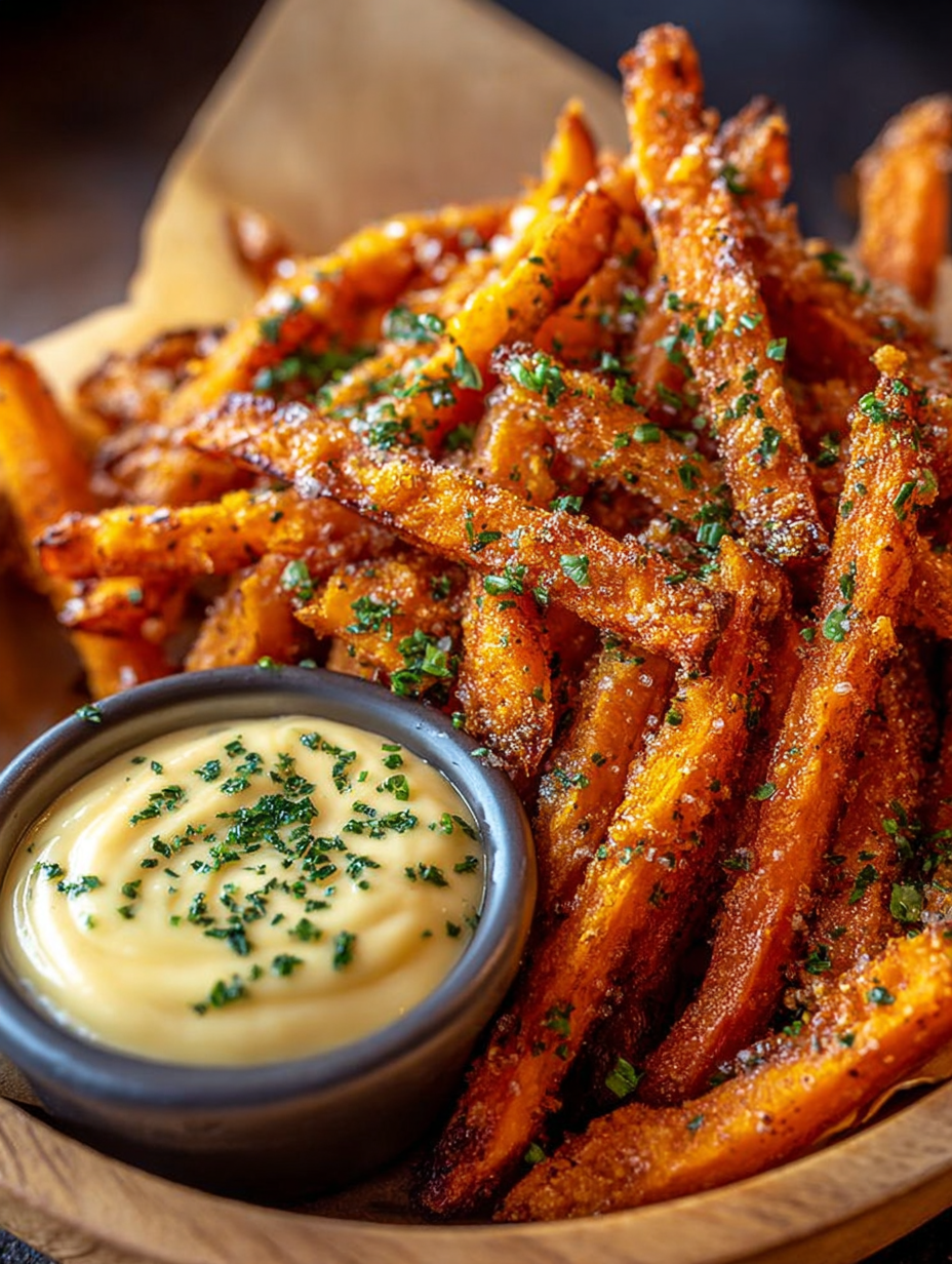 Sweet Potato Fries with Garlic Aioli Dip image 2