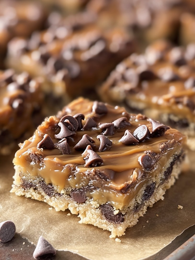 Caramel Chocolate Chip Cookie Bars image 2