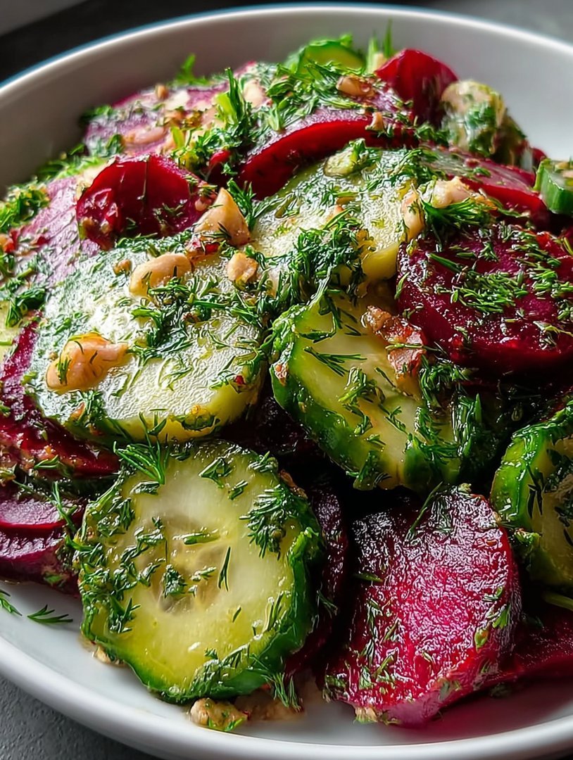 Crisp Cucumber and Beetroot Salad with Herb Dressing image 2
