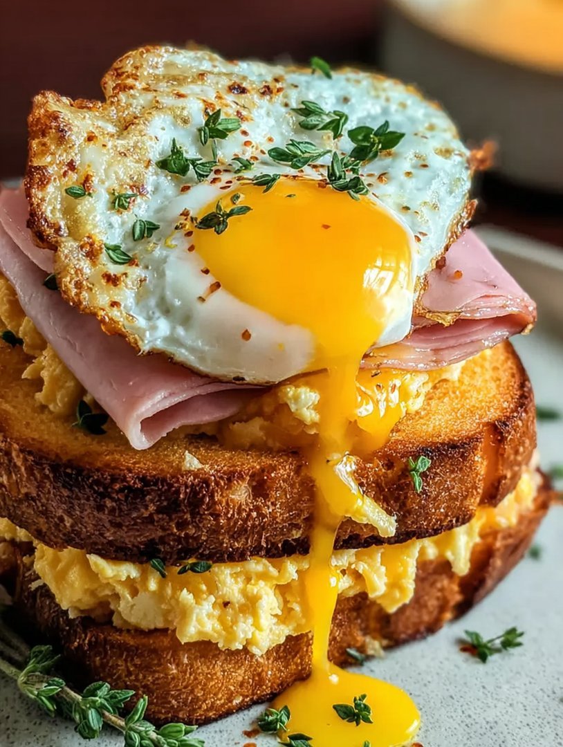 Egg and chicken ham breakfast sandwich image 2