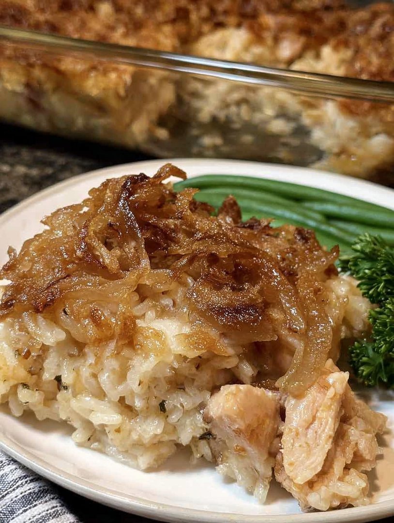 French Onion Chicken Rice Bake image 2