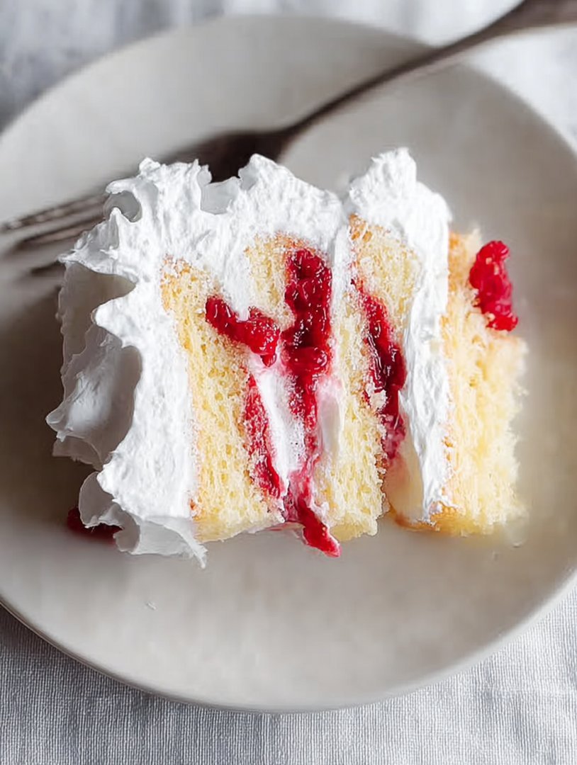 Homemade Raspberry And Cream Angel Food Cake - Alrightwithme image 2