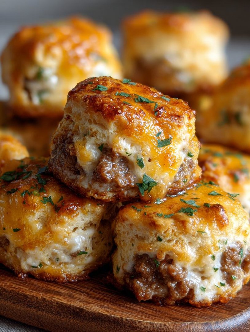 chicken chicken sausage cream cheese biscuit bites image 2