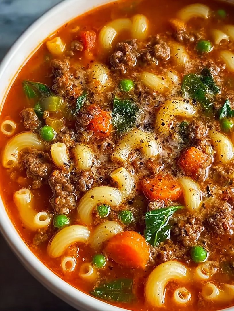 Italian Ground Beef Pasta Soup image 2