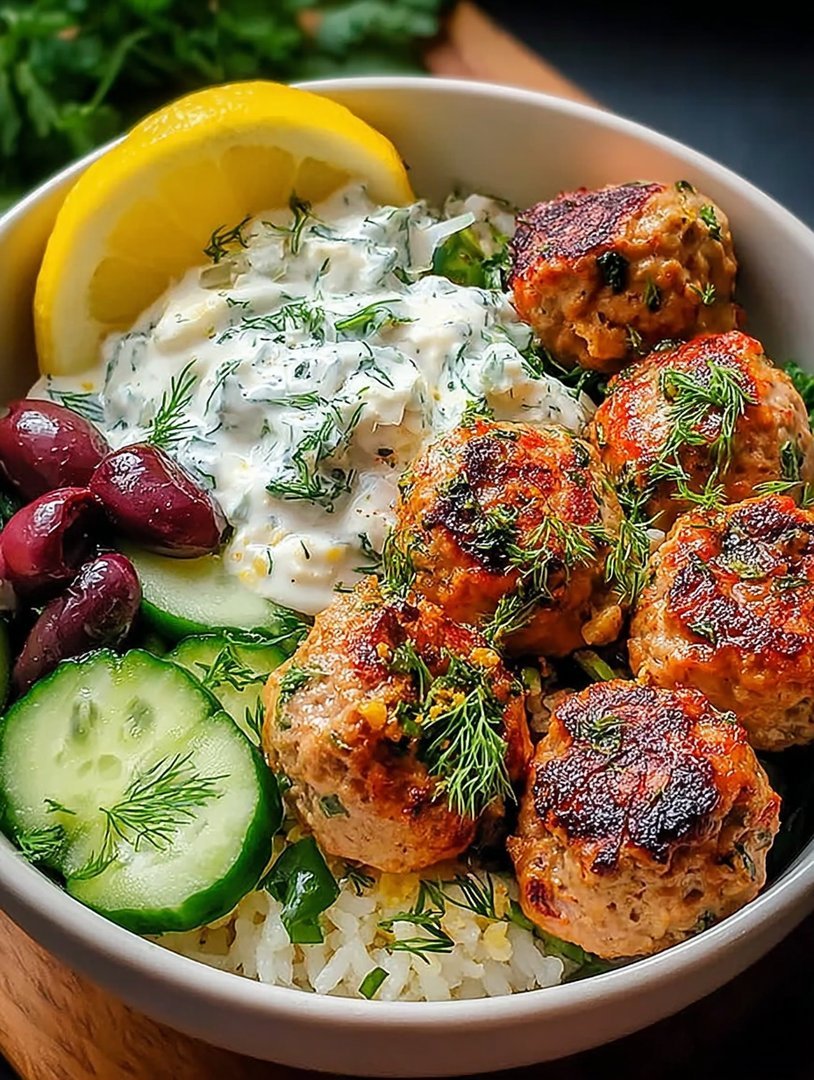 Mediterranean Bowl With Turkey Meatballs image 2