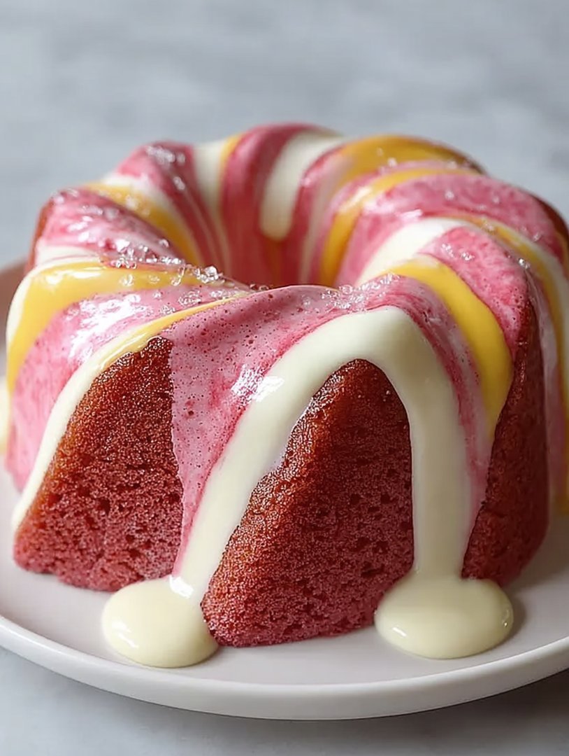 Moist Strawberry Milkshake Pound Cake Recipe image 2
