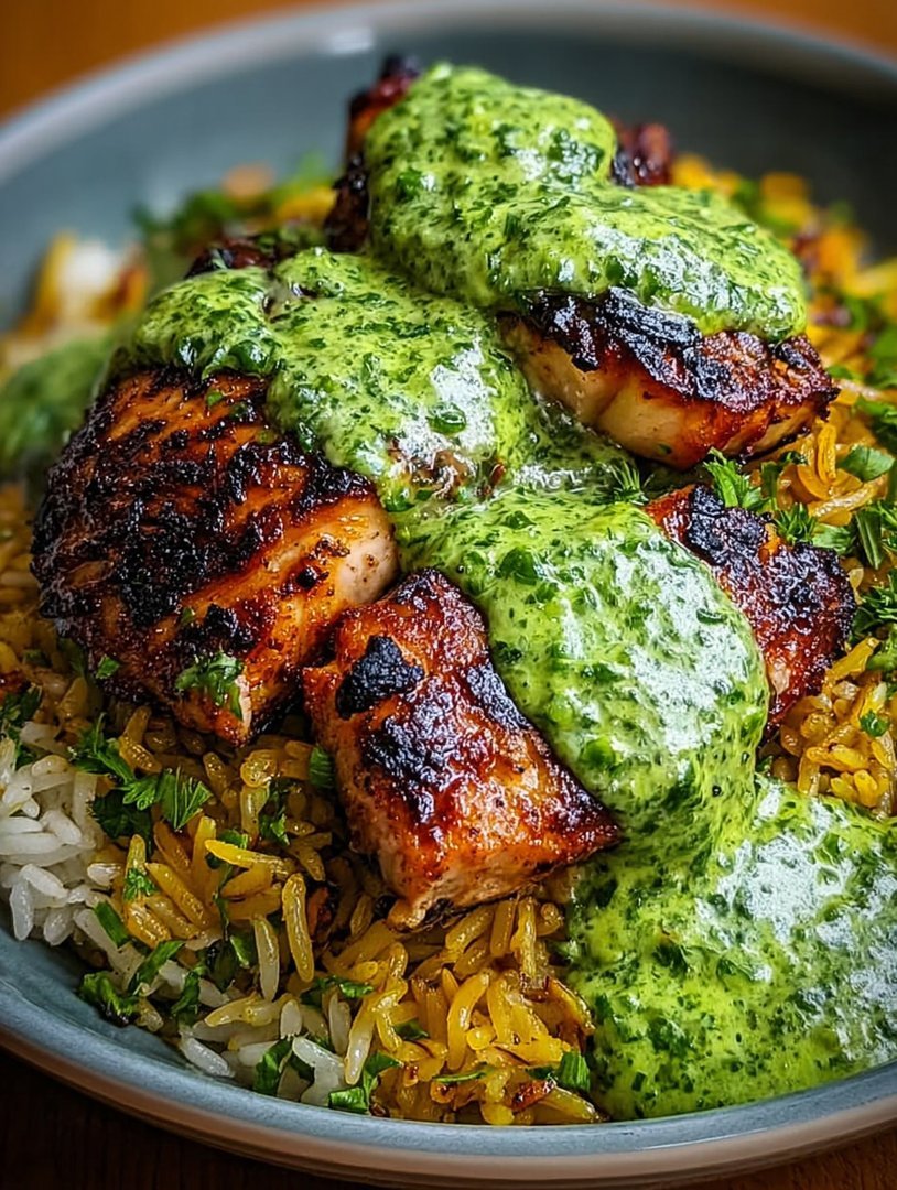 Peruvian Chicken and Rice with Green Sauce image 2